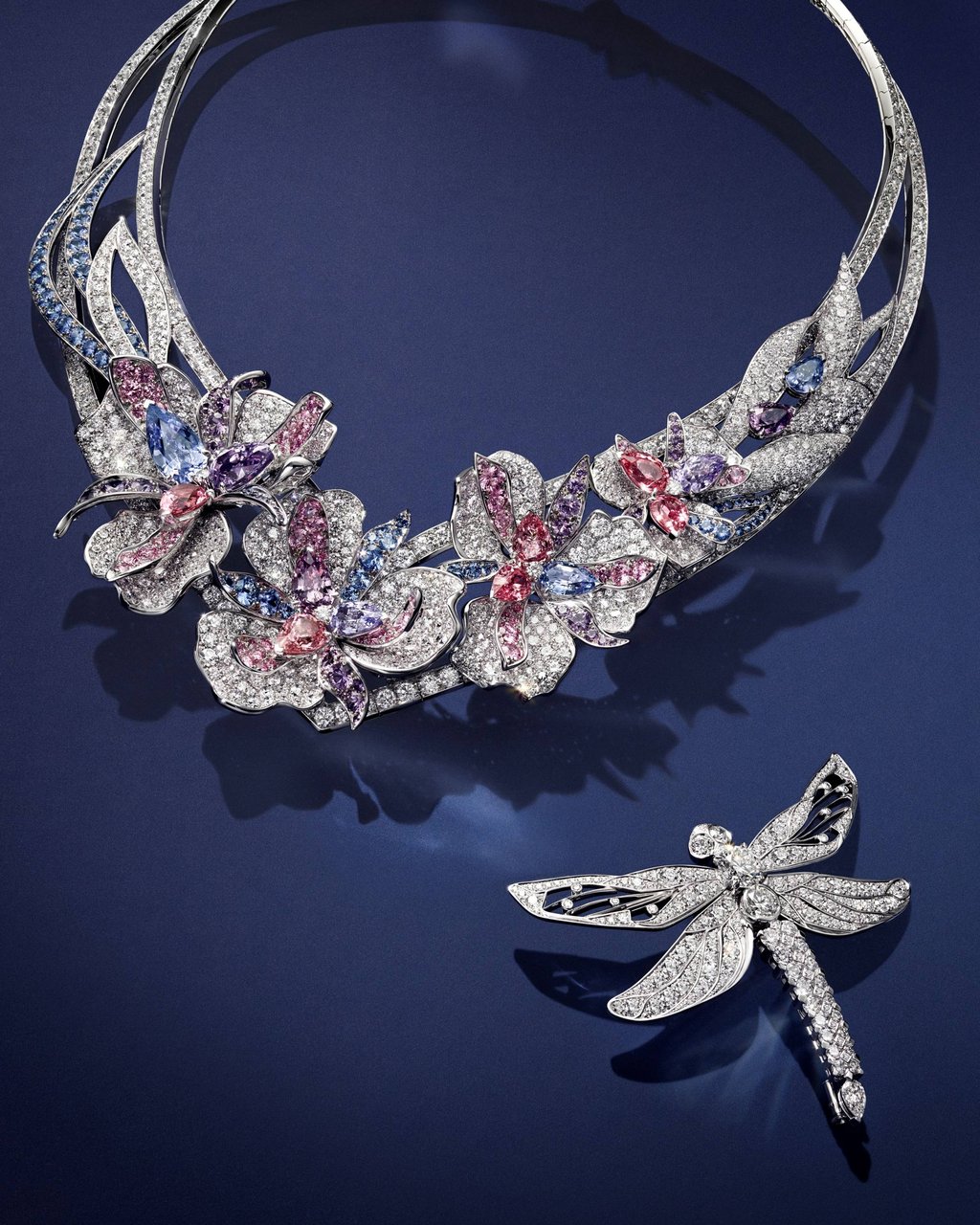 Chaumet’s Fairy Iris necklace and brooch. Photo: Handout