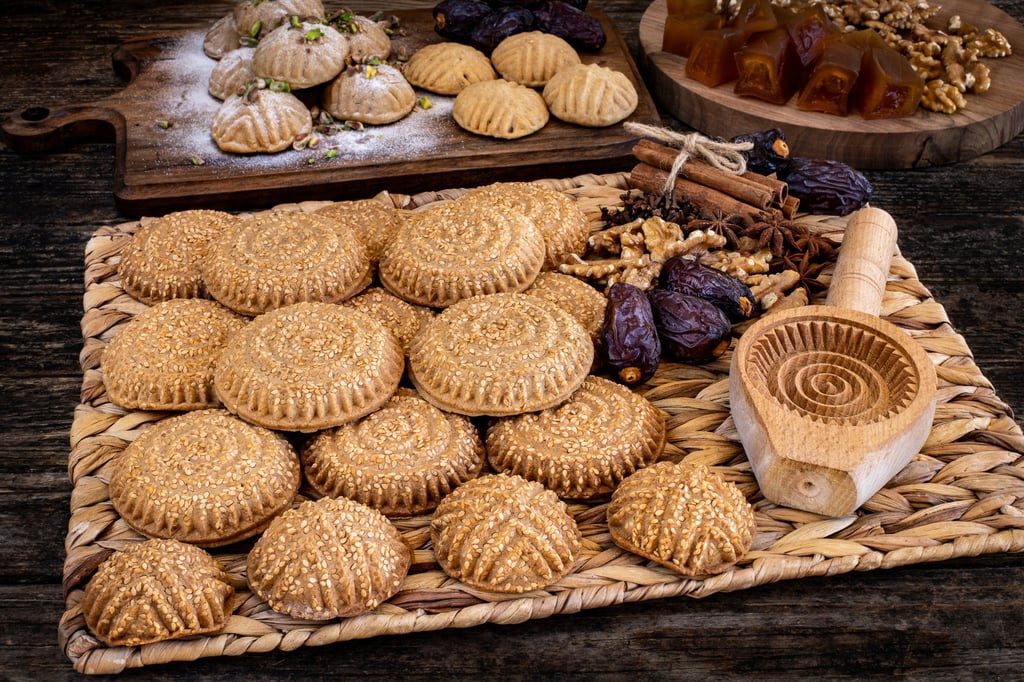 Kombe, cookies made with wooden molds. Photo: Shutterstock