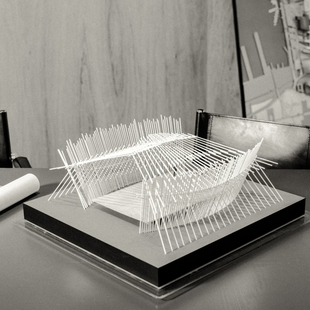 A model of Rocco Yim’s Bamboo Pavilion (2000) which was shown in Berlin in 2000. Photo: Jocelyn Tam