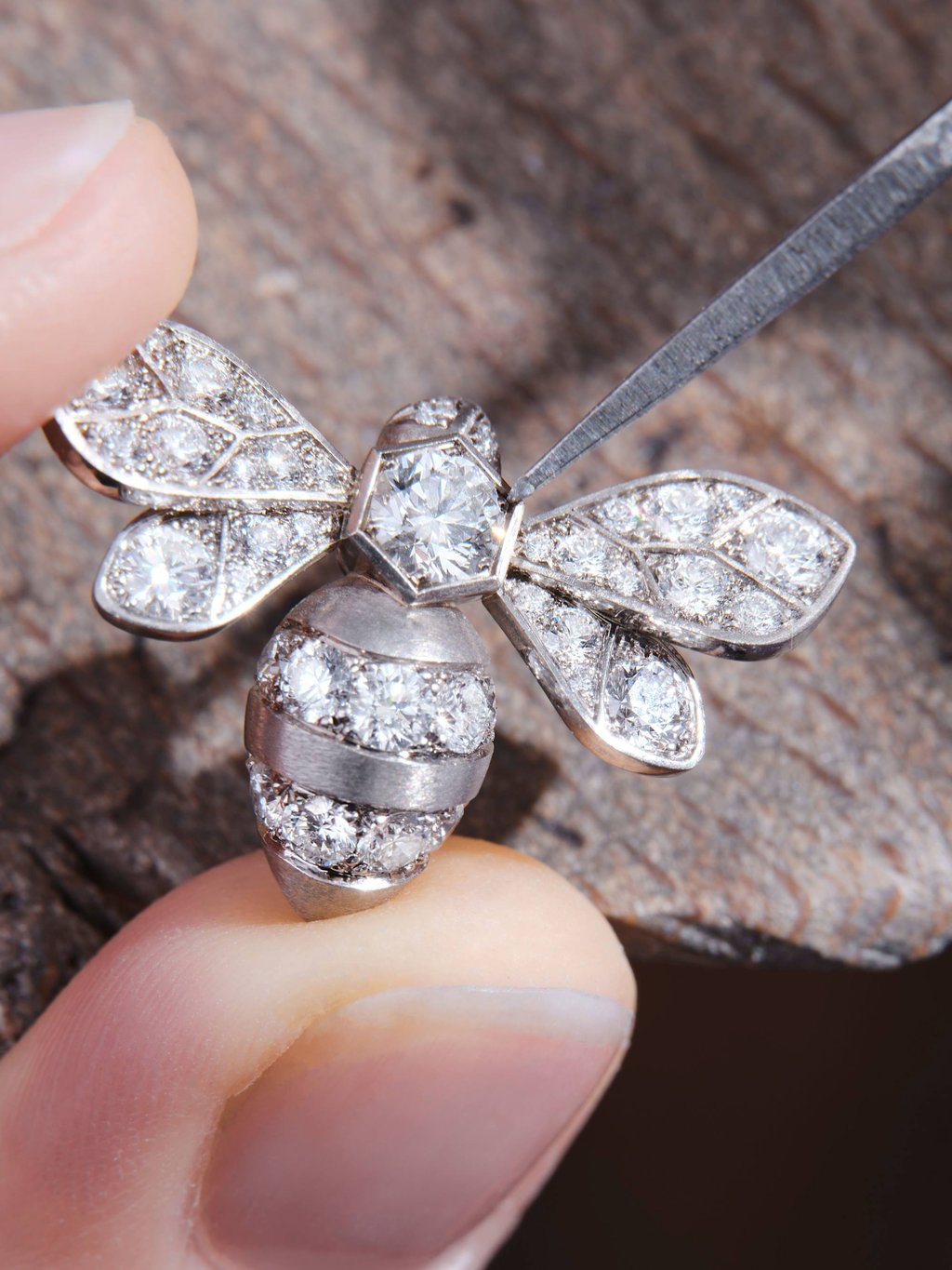 The making of Chaumet’s Bee brooch. Photo: Handout