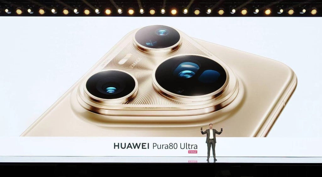 Andreas Zimmer, head of product at Huawei’s consumer business group, presented the Pura 80 models in Dubai on Thursday. Photo: Handout Andreas Zimmer, head of product at Huawei’s consumer business group, presented the Pura 80 models in Dubai on Thursday. Photo: Handout