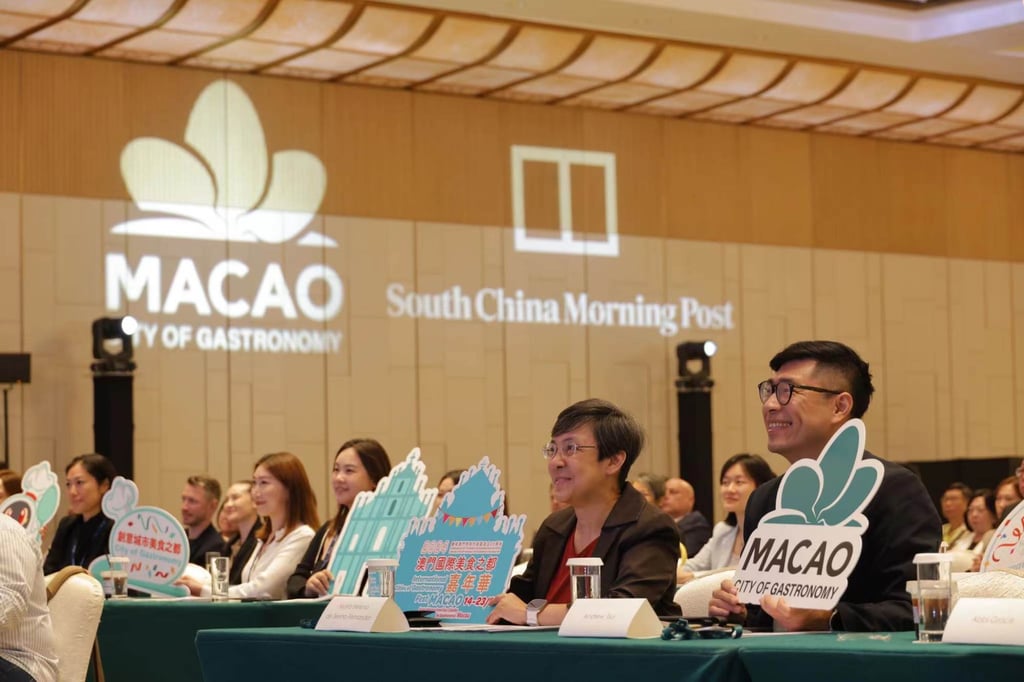 Officials from the Macao Government Tourism Office at the 2024 edition of the International Cities of Gastronomy Fest. Photo: Handout Officials from the Macao Government Tourism Office at the 2024 edition of the International Cities of Gastronomy Fest. Photo: Handout