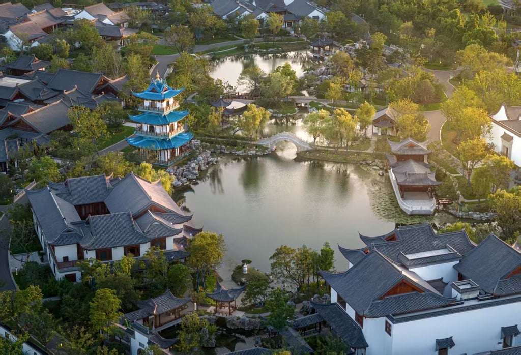 An aerial photo of Zhongwu Hotel in Changzhou, Jiangsu province, China. Photo: Handout
