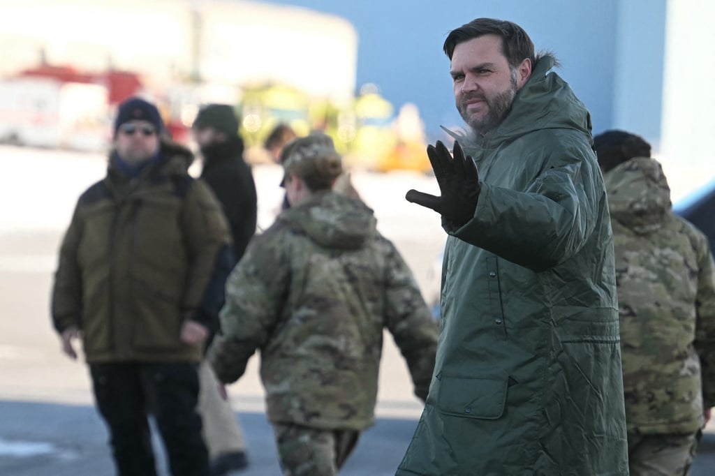 US Vice-President J.D. Vance arrives at the US military’s Pituffik Space Base in Greenland on March 28. Photo: AFP/Getty Images/TNS