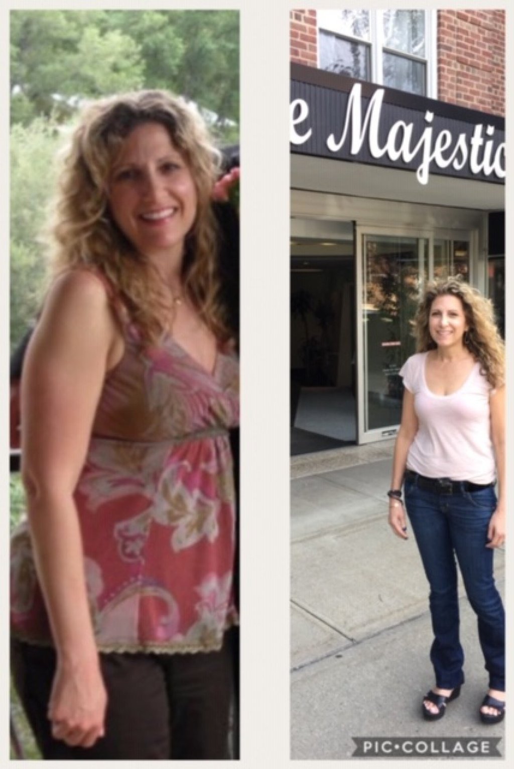 Bernick weighed 9kg more 10 years ago (left) than she does today. Photo: Lauren Bernick Bernick weighed 9kg more 10 years ago (left) than she does today. Photo: Lauren Bernick