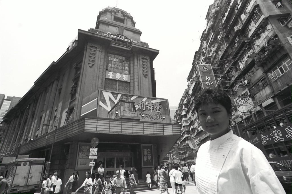 Singer Frances Yip outside Lee Theatre, in Causeway Bay, Hong Kong, in 1991. Built in 1925, the Beaux-Arts-style theatre was demolished in the 1990s. Photo: SCMP Archives Singer Frances Yip outside Lee Theatre, in Causeway Bay, Hong Kong, in 1991. Built in 1925, the Beaux-Arts-style theatre was demolished in the 1990s. Photo: SCMP Archives