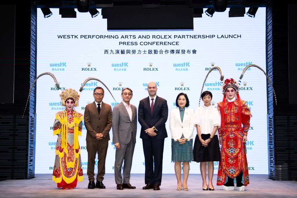 Dignitaries from WestK and Rolex flanked by performers at the partnership’s launch ceremony. Photo: Handout Dignitaries from WestK and Rolex flanked by performers at the partnership’s launch ceremony. Photo: Handout