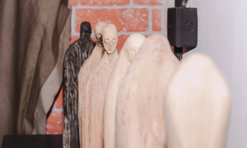 Sculptures from the artist’s Cocoon series. Photo: Jocelyn Tam Sculptures from the artist’s Cocoon series. Photo: Jocelyn Tam