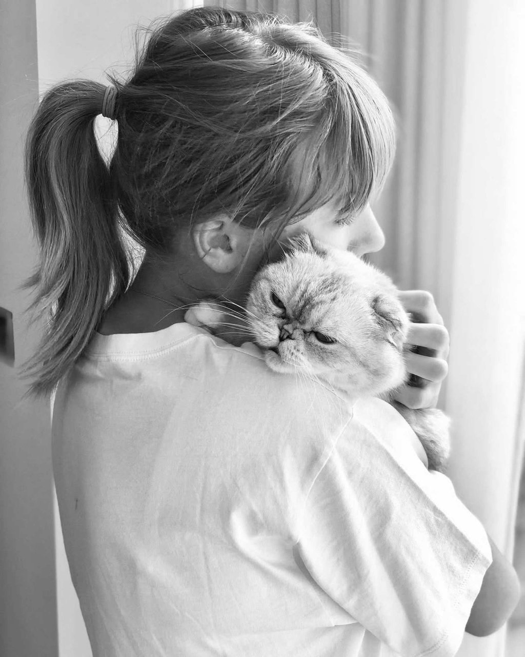 Taylor Swift with her Scottish Fold cat. Photo: Instagram/taylorswift