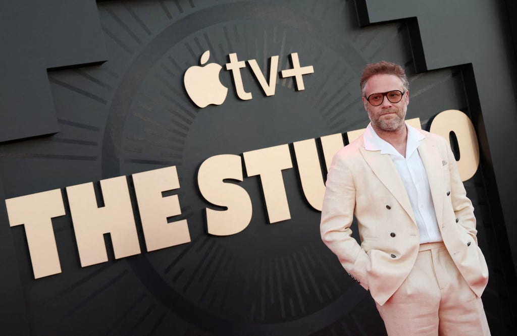 Seth Rogen attends the Apple TV+ series premiere of “The Studio” in Los Angeles in March 2025. Photo: AFP
