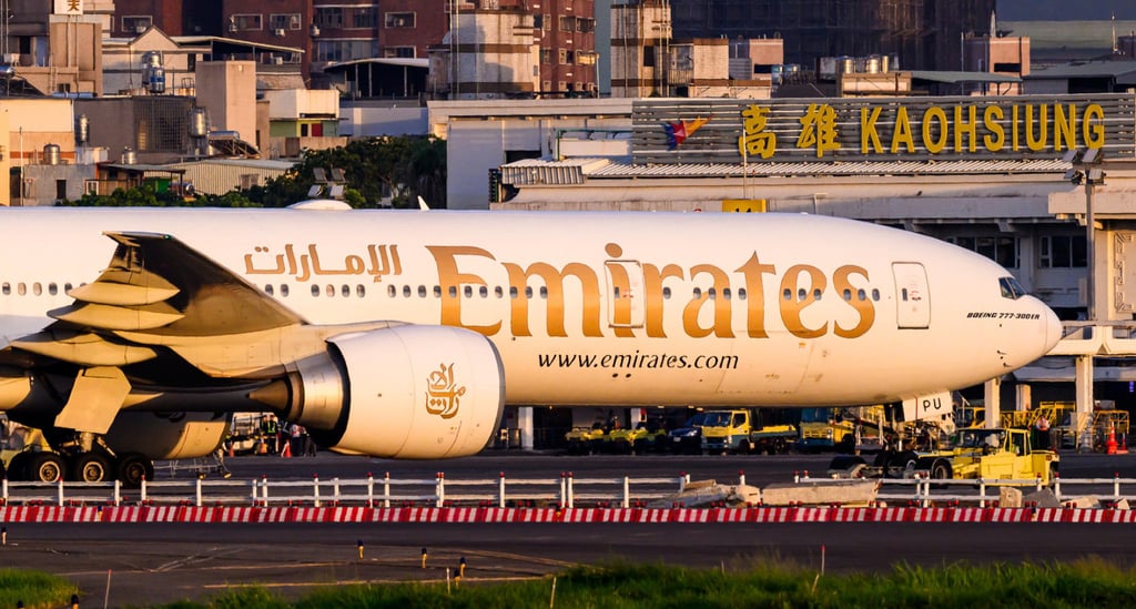 The flight was diverted to Kaohsiung International Airport in Taiwan on Monday. Photo: Handout