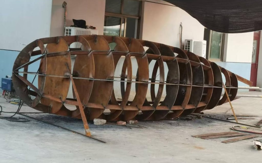 Zhang’s boatbuilding has become a viral sensation in China. Photo: Handout