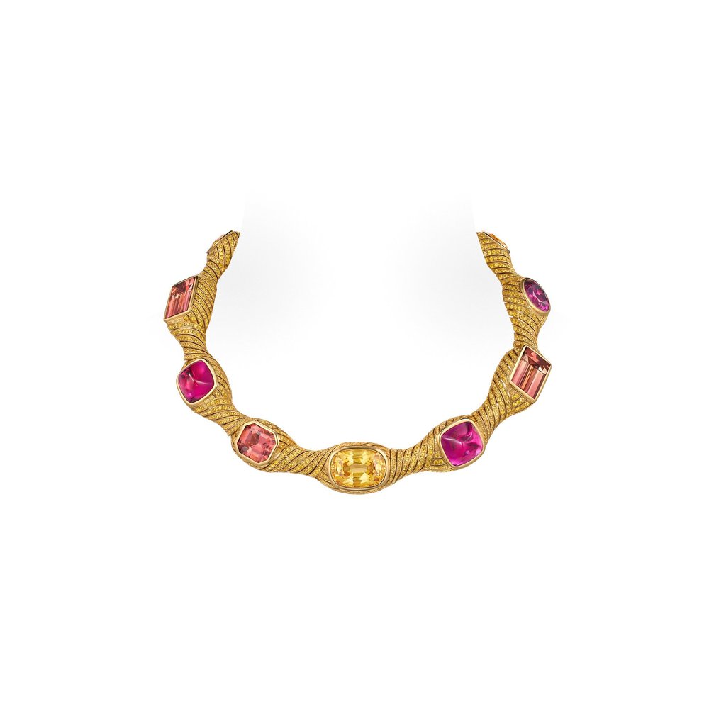 Louis Vuitton Joy necklace, featuring over 240 carats of sapphires and tourmalines, from the Virtuosity collection. Photo: Handout Louis Vuitton Joy necklace, featuring over 240 carats of sapphires and tourmalines, from the Virtuosity collection. Photo: Handout