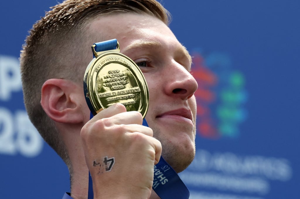 Florian Wellbrock has won three gold medals so far in Singapore. Photo: Reuters