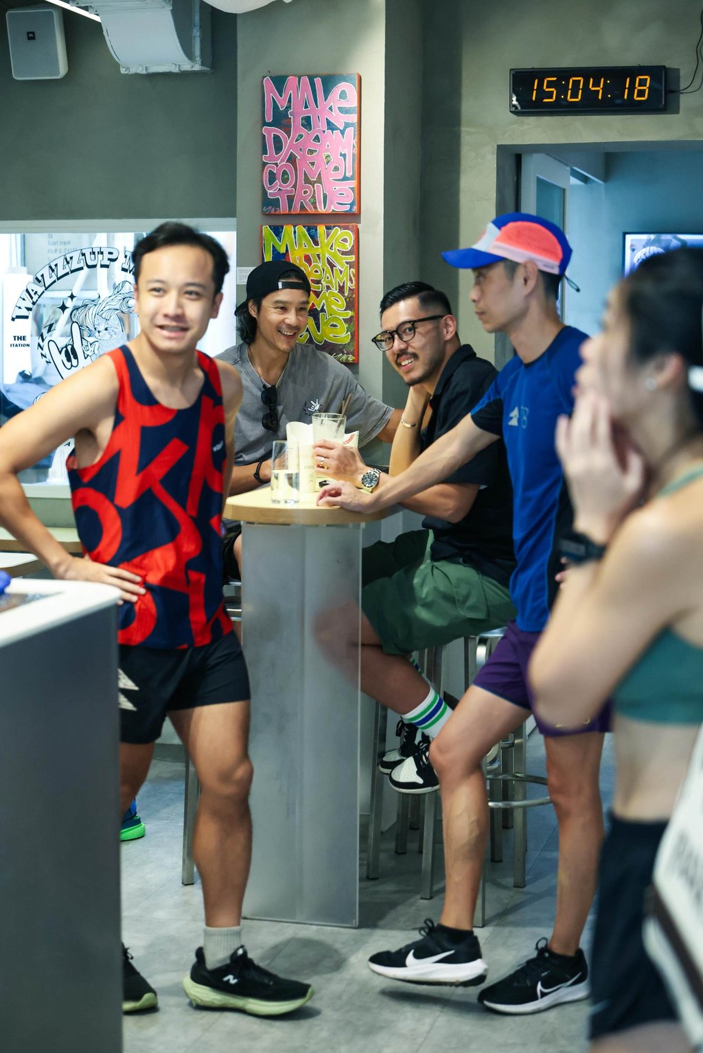 Wazup Running Club at The Station in Hong Kong, which doubles as a community space for runners. Photo: Handout