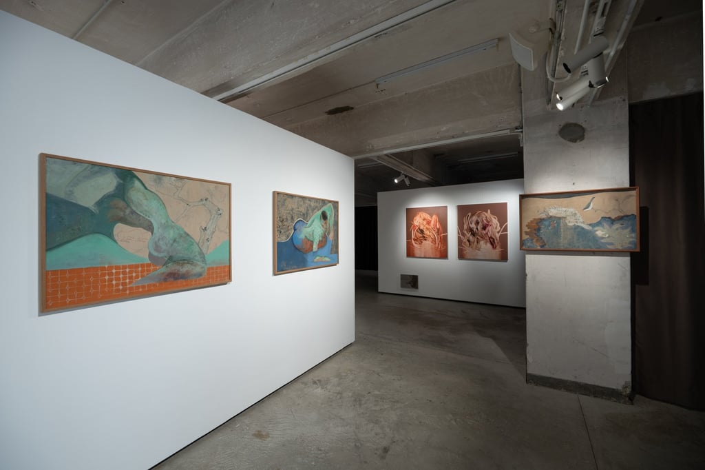 Some of the works in the “Art Actions | Our Youth Our Future” exhibition taking place in Hong Kong’s Kennedy Town. Photo: courtesy HART Haus x rén