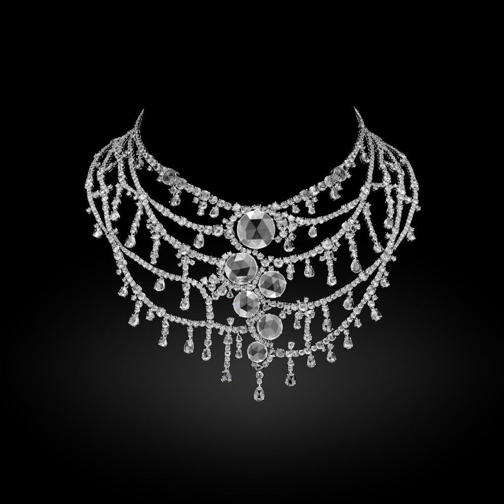 Carnet Jewellery’s Floating Diamond Necklace in platinum with diamonds. Photo: Handout
