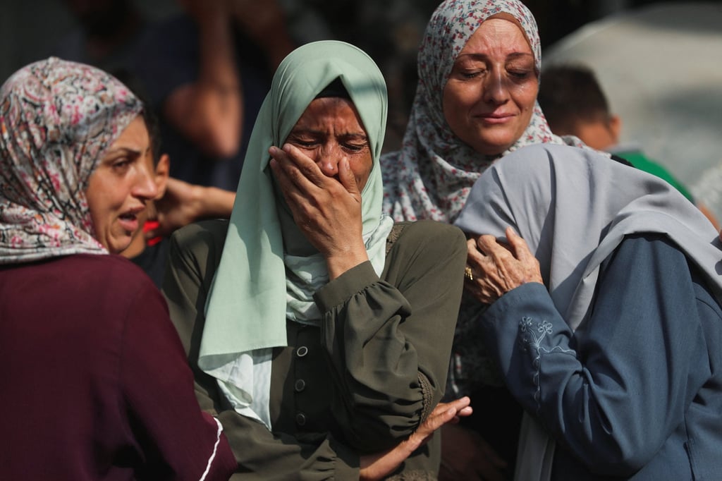Mourners at a funeral in Gaza City. Photo: Reuters
