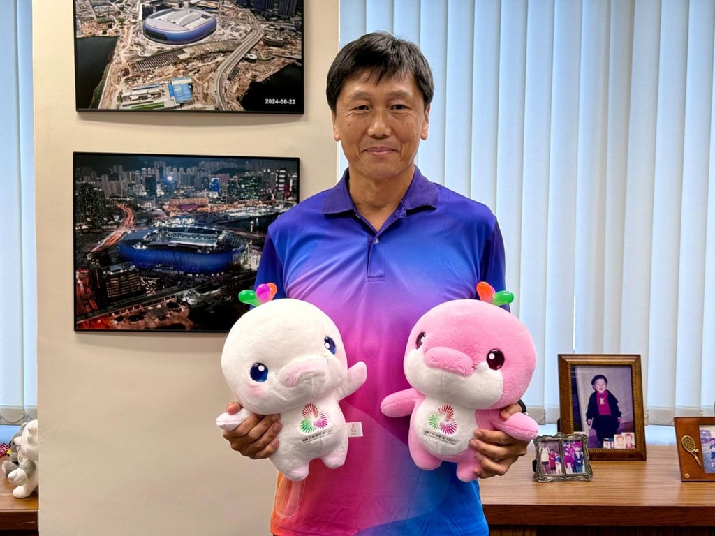 Yeung Tak-keung said more than 60 types of Games products had been made. Photo: Mike Chan Yeung Tak-keung said more than 60 types of Games products had been made. Photo: Mike Chan