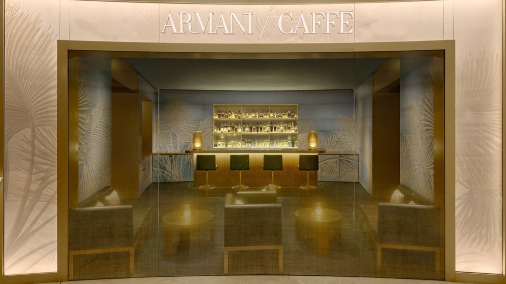 Giorgio Armani’s cafe in Beijing’s China World Mall takes up about a third of the store’s footprint. Photo: Handout Giorgio Armani’s cafe in Beijing’s China World Mall takes up about a third of the store’s footprint. Photo: Handout