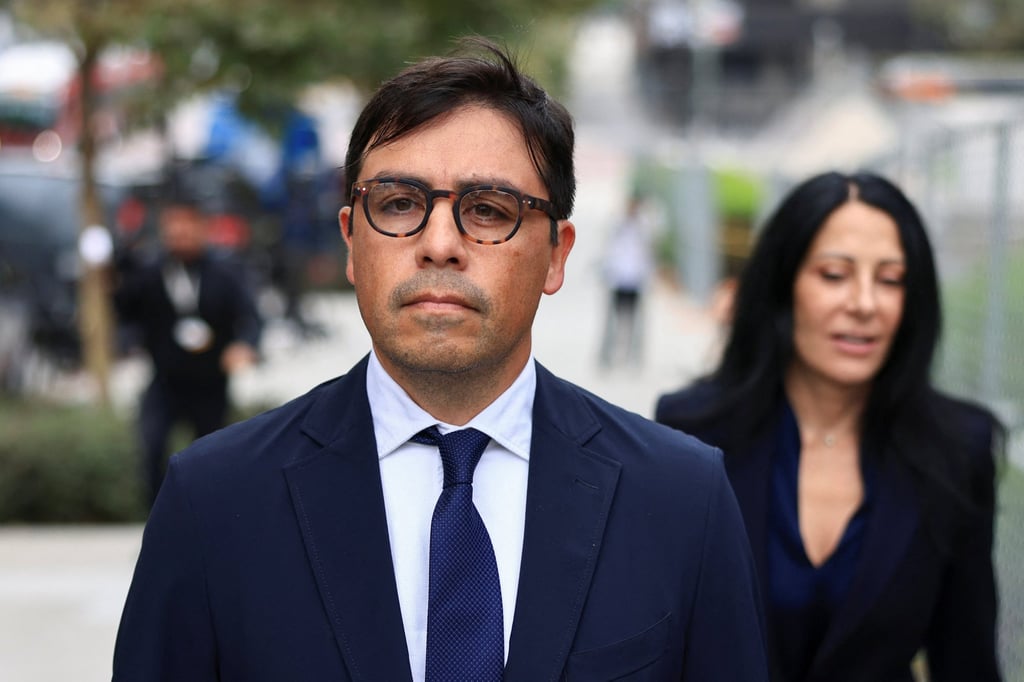Salvador Plasencia leaves federal court in Los Angeles on Wednesday after pleading guilty to four counts of distributing ketamine to actor Matthew Perry before his death. Photo: Reuters