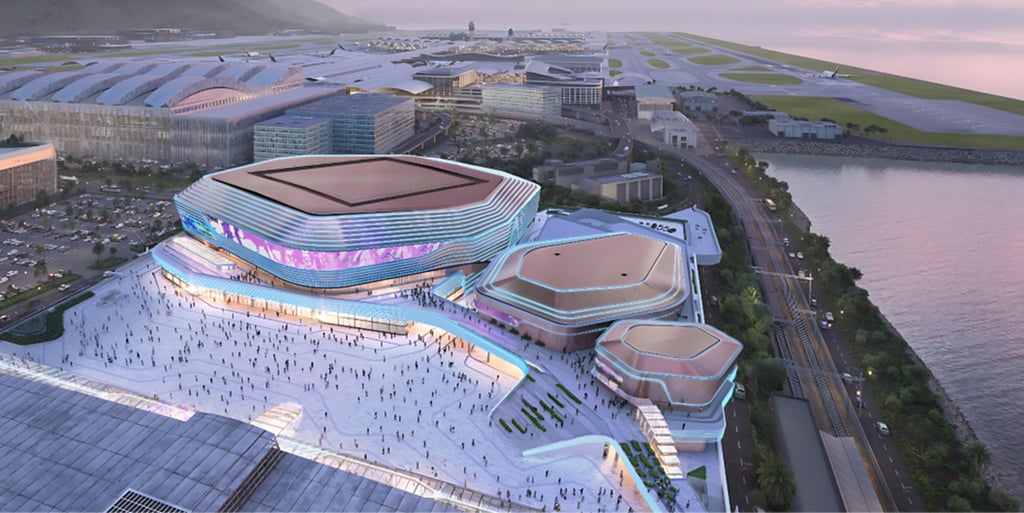 The blueprint for Airport City – including 11 Skies – was first unveiled in 2019. Photo: Airport Authority of Hong Kong The blueprint for Airport City – including 11 Skies – was first unveiled in 2019. Photo: Airport Authority of Hong Kong