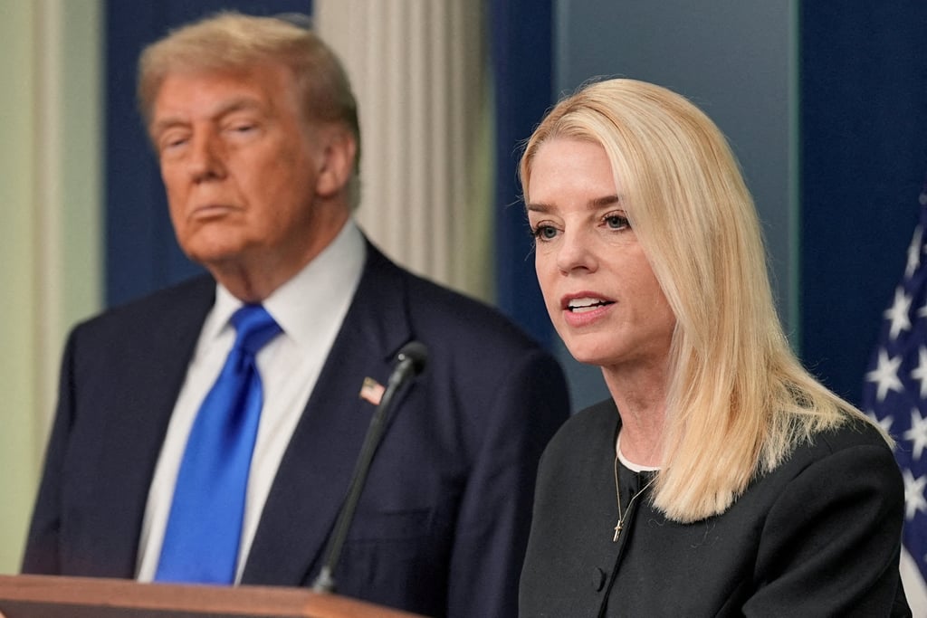 US President Donald Trump and US Attorney General Pam Bondi. File photo: Reuters US President Donald Trump and US Attorney General Pam Bondi. File photo: Reuters