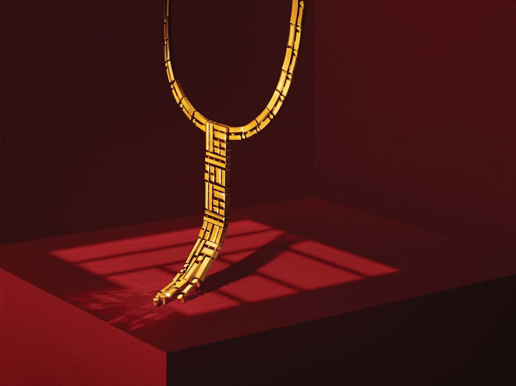 A gold necklace from Chow Tai Fook’s Rouge collection. Photo: Handout