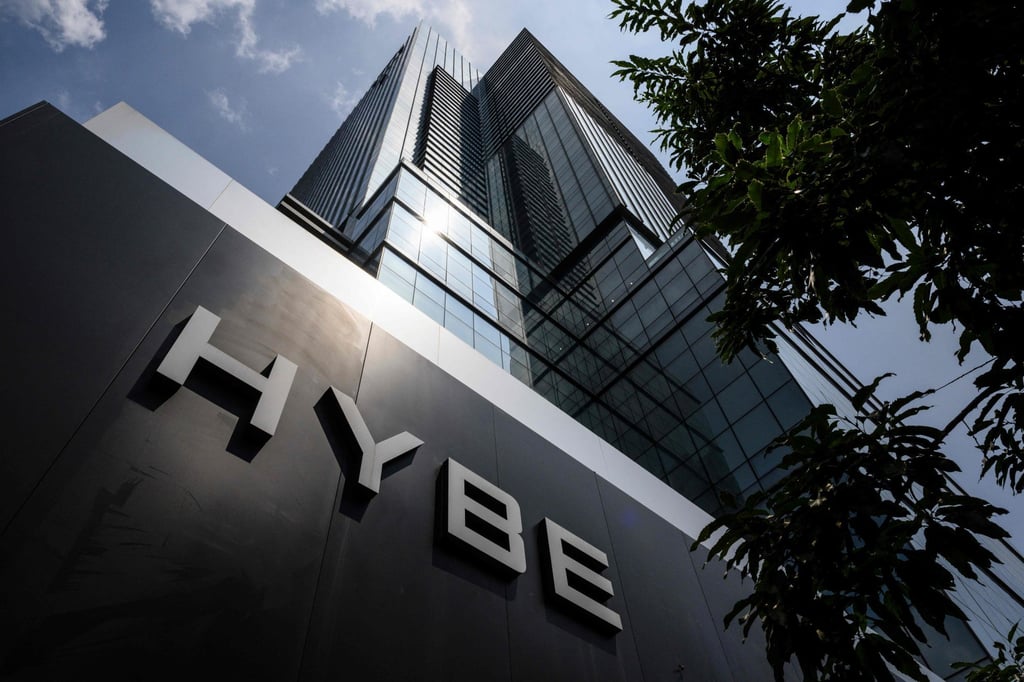The headquarters of Hybe, the agency behind K-pop megastars BTS, is seen in Seoul. Photo: AFP The headquarters of Hybe, the agency behind K-pop megastars BTS, is seen in Seoul. Photo: AFP