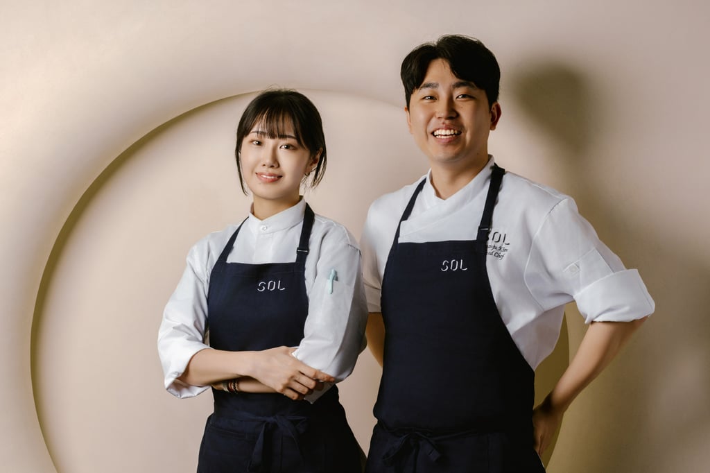 SOL’s head chef Gwan-ju Kim (right) and pastry chef Gain Yang. Photo: Handout