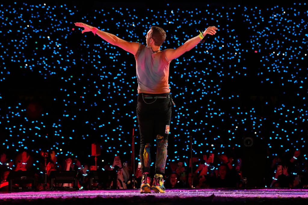 Chris Martin of Coldplay performs in Pasadena, California, in September 2023. Photo: AP Chris Martin of Coldplay performs in Pasadena, California, in September 2023. Photo: AP