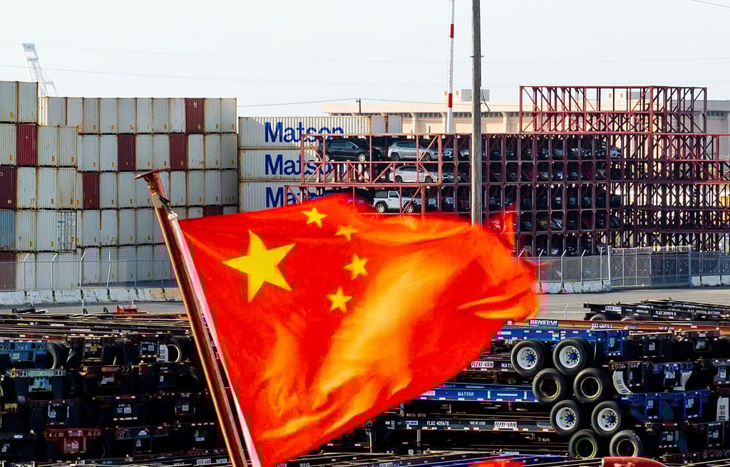 A Chinese flag flies from a ship at the port of Oakland, California. US concerns over China’s industrial overcapacity are expected to feature in talks when the two sides meet in Stockholm, Sweden. Photo: AP A Chinese flag flies from a ship at the port of Oakland, California. US concerns over China’s industrial overcapacity are expected to feature in talks when the two sides meet in Stockholm, Sweden. Photo: AP