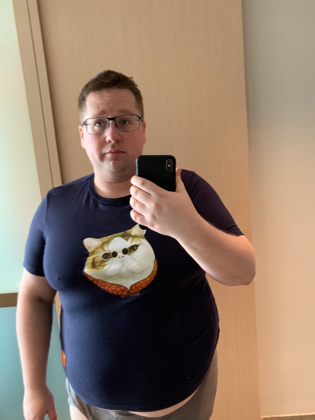 Derksen in 2019, when he weighed about 140kg. Photo: Thomas Derksen