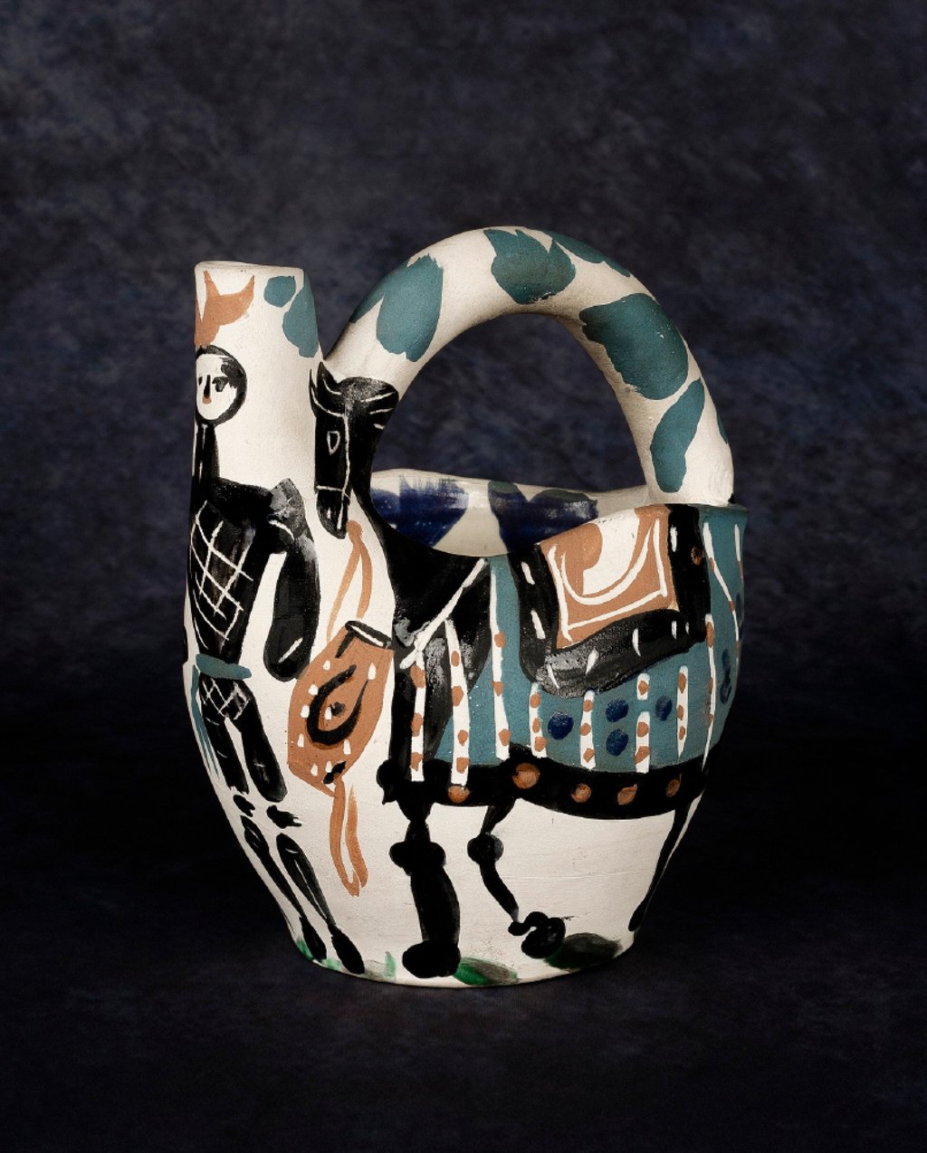 Pablo Picasso’s Cavalier and Horse is featured in the exhibition “Picasso: Beauty and Drama” at the Grand Lisboa Palace Resort in Macau, part of Art Macao 2025.