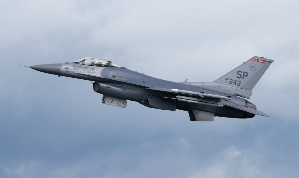 A US Air Force F-16 fighter jet takes off from an airbase in Germany last year. Photo: dpa A US Air Force F-16 fighter jet takes off from an airbase in Germany last year. Photo: dpa
