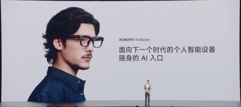 Xiaomi unveiled the firm’s first AI glasses at a corporate event in Beijing last month. Photo: Handout