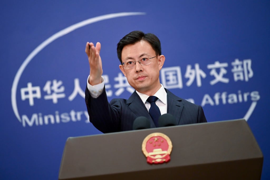 Chinese foreign ministry spokesman Guo Jiakun says defence is being used “as a pretext to develop and deploy space weapons”. Photo: dpa Chinese foreign ministry spokesman Guo Jiakun says defence is being used “as a pretext to develop and deploy space weapons”. Photo: dpa