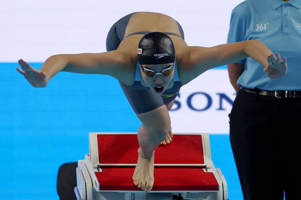 China’s Yu Zidi needed special permission to race at the World Aquatics Championships. Photo: Reuters