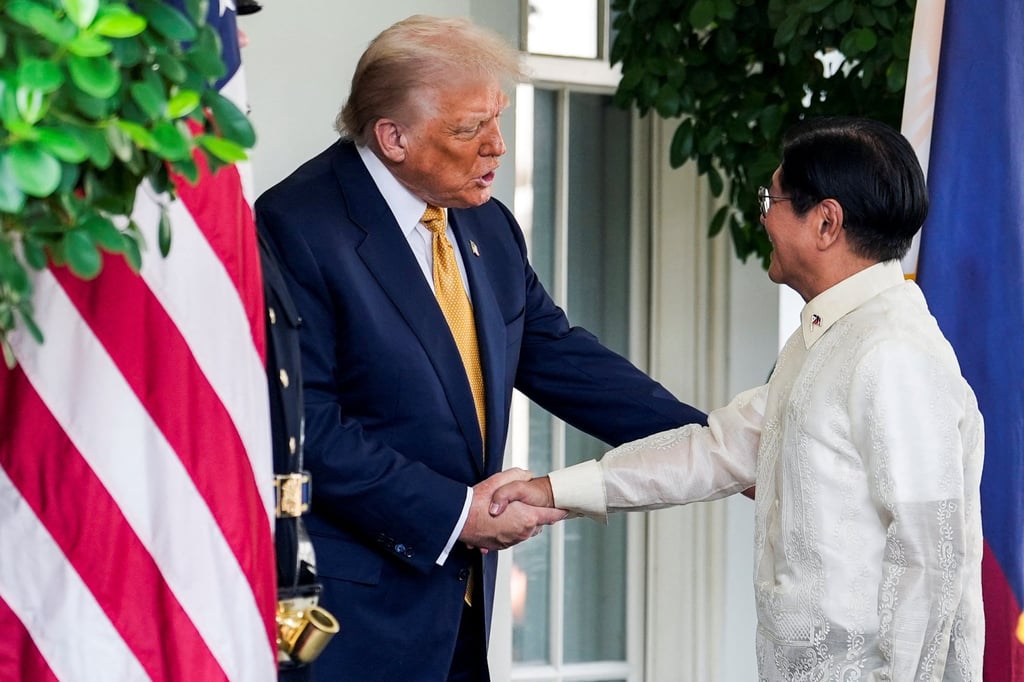 US President Donald Trump shakes hands with Philippine President Ferdinand Marcos Jnr at the White House on July 22. Photo: Reuters US President Donald Trump shakes hands with Philippine President Ferdinand Marcos Jnr at the White House on July 22. Photo: Reuters