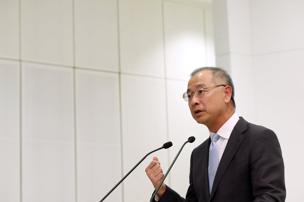 HKMA chief executive Eddie Yue announces the Exchange Fund’s results for 2024 on January 27, 2025. Photo: Edmond So HKMA chief executive Eddie Yue announces the Exchange Fund’s results for 2024 on January 27, 2025. Photo: Edmond So