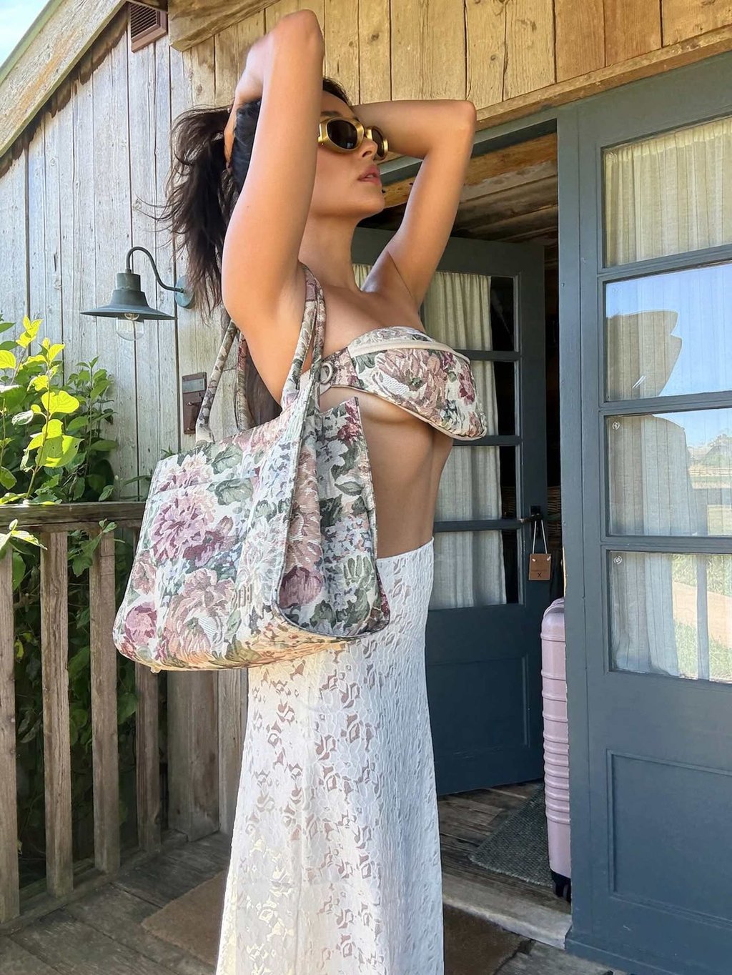 While in Florence, Shay Mitchell wore pieces from her brand Béis. Photo: @shaymitchell/Instagram While in Florence, Shay Mitchell wore pieces from her brand Béis. Photo: @shaymitchell/Instagram