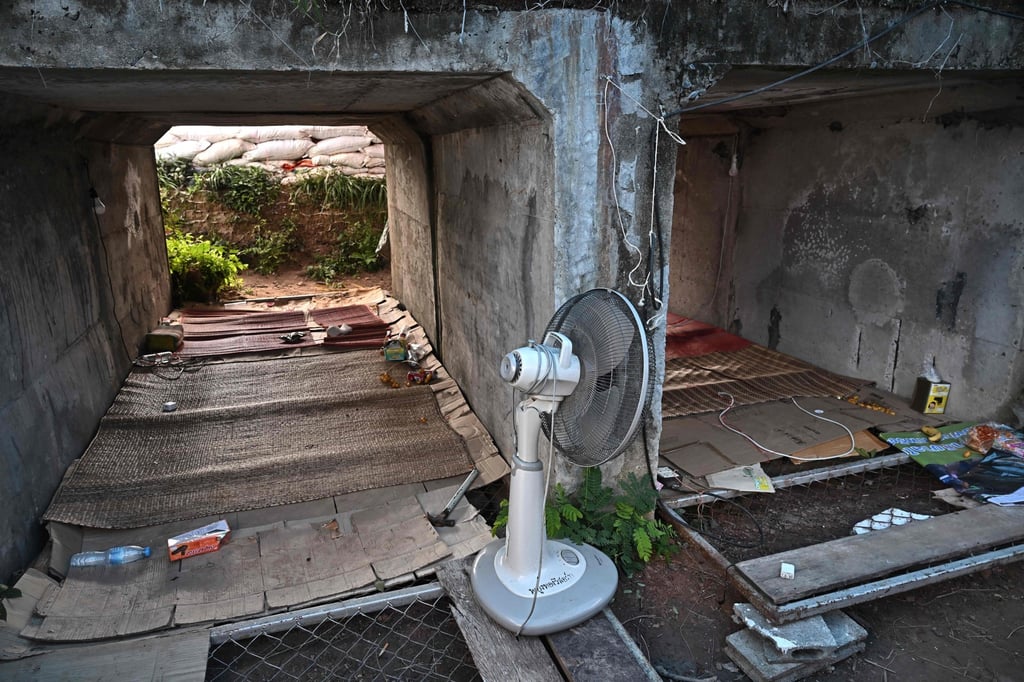 Bunkers to protect residents against shelling are seen in in Thailand’s Surin province on Tuesday. Photo: AFP Bunkers to protect residents against shelling are seen in in Thailand’s Surin province on Tuesday. Photo: AFP