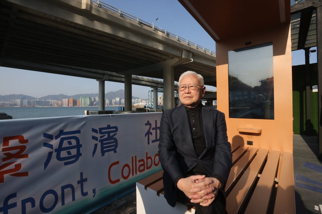 Winston Chu, founder and vice-chairman of the Society for Protection of the Harbour, at Tzat Tsz Mui waterfront in North Point. Photo: Jonathan Wong