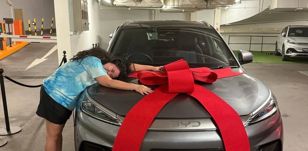Financial adviser Winnie Koh bought her BYD Atto 3 in January after being influenced by the vehicle’s affordability and the charging promotions available. Photo: Winnie Koh