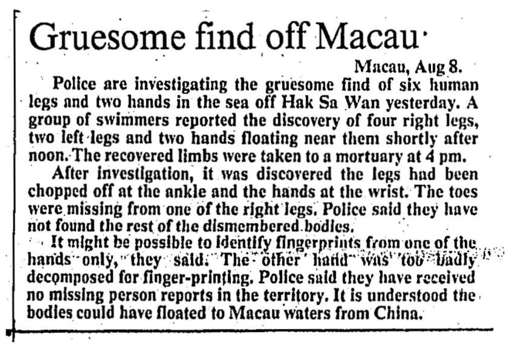 A clipping from SCMP’s August 9, 1985 issue. Photo: SCMP