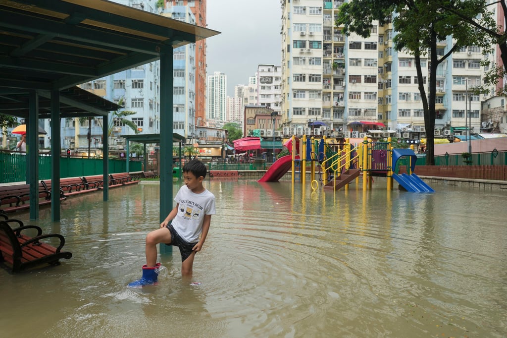 Hong Kong recorded widespread flooding due to the torrential rain. Photo: Sam Tsang Hong Kong recorded widespread flooding due to the torrential rain. Photo: Sam Tsang