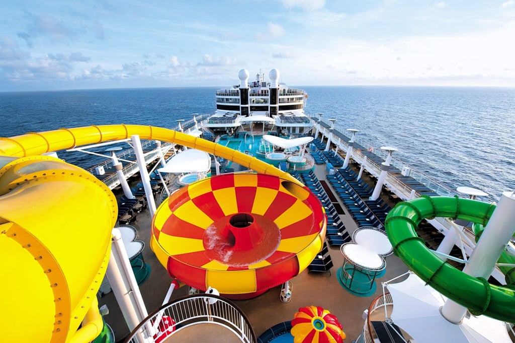The Epic Plunge is a four-storey-tall waterslide on the Norwegian Epic cruise ship. Photo: Handout