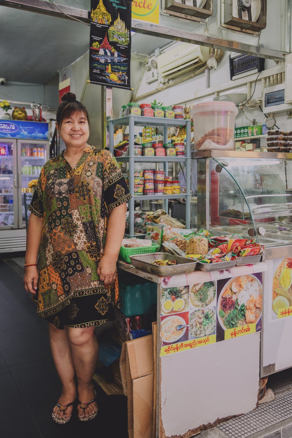 Ma Maw, who runs one of Macau’s many Burmese food stores and restaurants. Photo: Jocelyn Tam Ma Maw, who runs one of Macau’s many Burmese food stores and restaurants. Photo: Jocelyn Tam