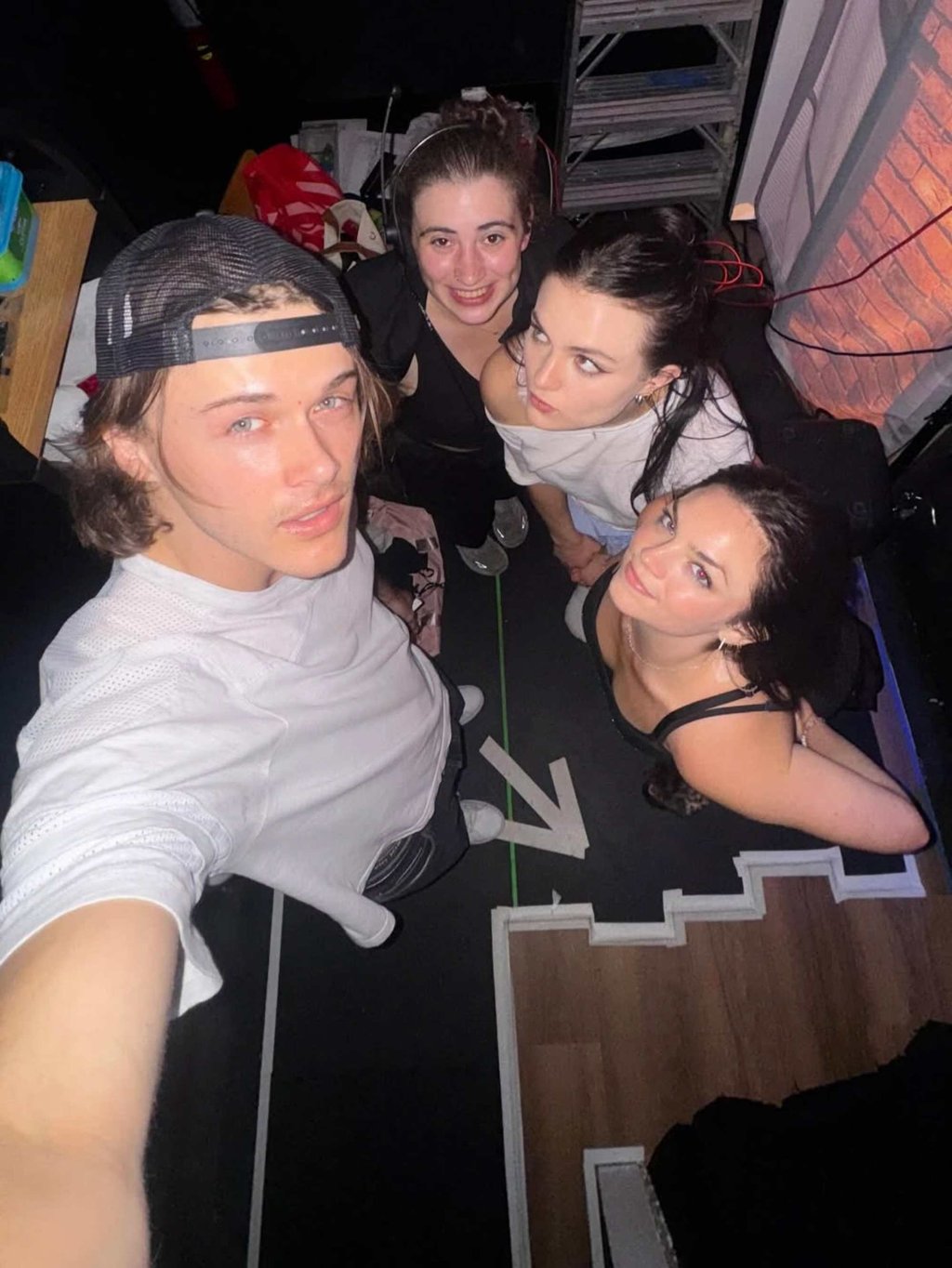 Christopher Briney acted alongside Ella Stiller and Chiara Aurelia in the play Dilaria earlier this year. Photo: @dilariaplay/Instagram