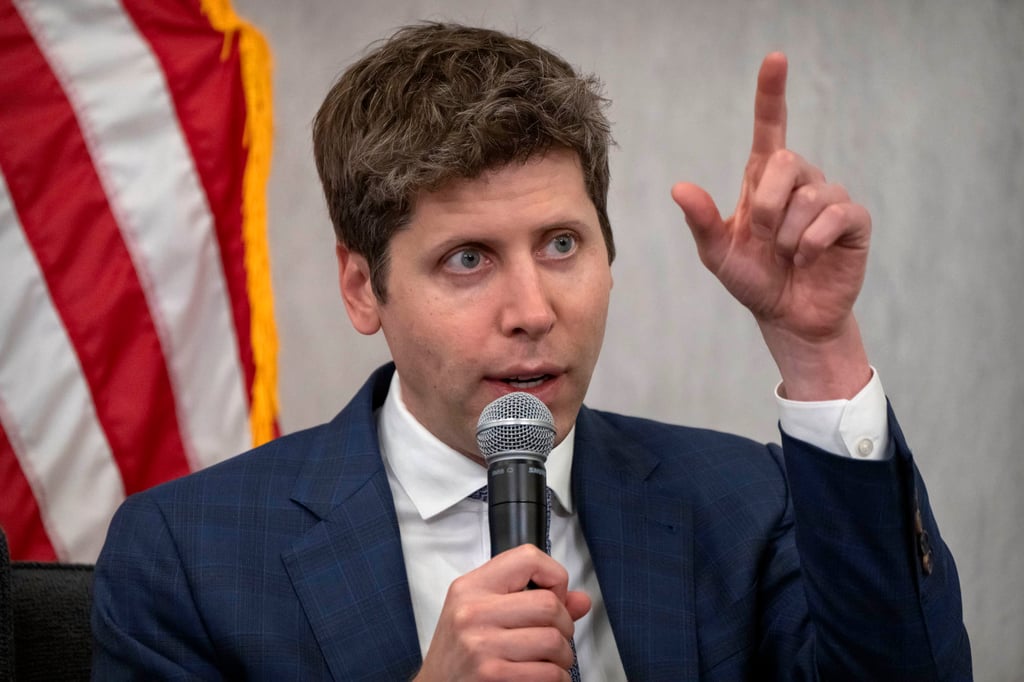 OpenAI CEO Sam Altman speaks at a conference in Washington on July 22. Photo: AP
